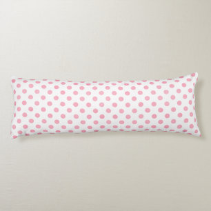 Retro pastel roze witte poka dots patroon lichaamskussen