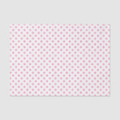 Retro pastel roze witte poka dots patroon tissuepapier (Voorkant)