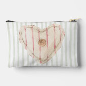 Retro pastel Shabby chique strepen en hart Etui (Achterkant)