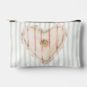 Retro pastel Shabby chique strepen en hart Etui (Voorkant)