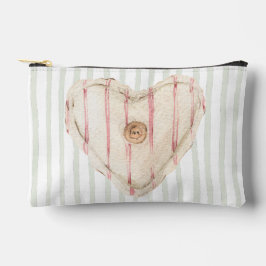 Retro pastel Shabby chique strepen en hart Etui