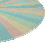 Retro Pastel Starburst Ronde Snijplank (Hoek)