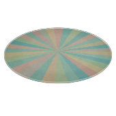 Retro Pastel Starburst Round Cutting Board Snijplank (Hoek)
