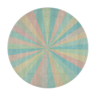 Retro Pastel Starburst Round Cutting Board Snijplank
