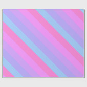 Retro Pastel Stripes Trendy Cadeaupapier (Vlak)