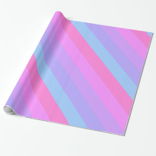 Retro Pastel Stripes Trendy Cadeaupapier