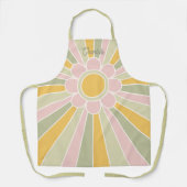 Retro Pastel Sunshine Personalized Kitchen  Schort (Voorkant)