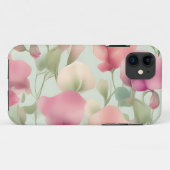 Retro pastel Sweet Pea patroon Case-Mate iPhone Case (Achterkant (horizontaal))