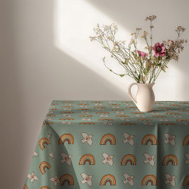 Retro Pastel Tablecloth 70s Groovy Earthy Vibes Tafelkleed