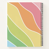 Retro Pastel Waves Gepersonaliseerde Spiraal Notit Notitieboek (Achterkant)