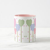 Retro Pastel Whimsical Heart Lollipops Mok (Midden)