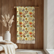 Retro Pastel Worp Groovy 70s Kleurrijk Accent