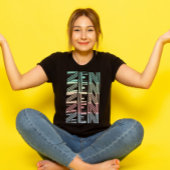 retro pastel ZEN Kleurrijke gradiënt Yoga T-shirt