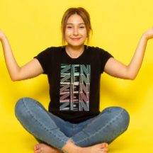 retro pastel ZEN Kleurrijke gradiënt Yoga zwart