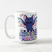 Retro Pastelcore Cute Halloween Bat & Checkerboard Koffiemok (Links)