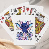 Retro Pastelcore Cute Halloween Bat & Checkerboard Pokerkaarten
