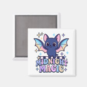 Retro Pastelcore Schattigee Halloween Bat & Checke Magneet (Voorkant / Achterkant)