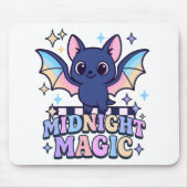 Retro Pastelcore Schattigee Halloween Bat & Checke Muismat (Voorkant)