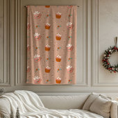 Retro Pasteldeken Groovy Kerst thuis Fleece Deken