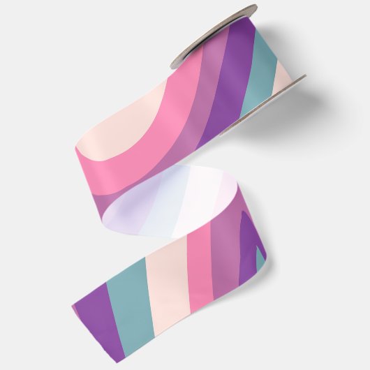 Retro pasteldraaikoppen satijnen lint (Achterkant)