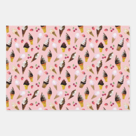 Retro pastelijs handgetekende Waterverf Inpakpapier Vel