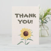 Retro Pastelkleur Daisy Wedding Bedankkaart (Staand voorkant)