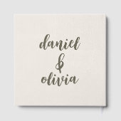 Retro Pastelkleur Daisy Wedding Gastenboek (Achterkant)