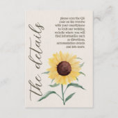 Retro Pastelkleur Daisy Wedding Informatiekaartje (Voorkant)