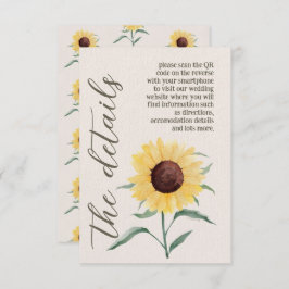 Retro Pastelkleur Daisy Wedding Informatiekaartje