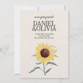Retro Pastelkleur Daisy Wedding Kaart