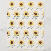 Retro Pastelkleur Daisy Wedding Menu (Achterkant)