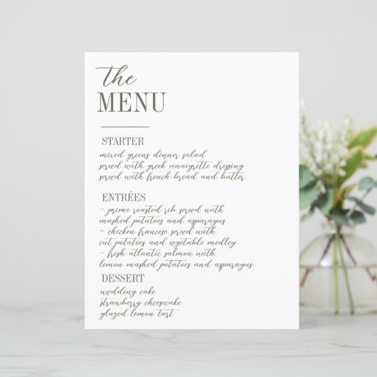 Retro Pastelkleur Daisy Wedding Menu (Staand voorkant)