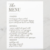 Retro Pastelkleur Daisy Wedding Menu (Voorkant)