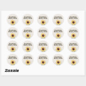 Retro Pastelkleur Daisy Wedding Ronde Sticker (Vel)