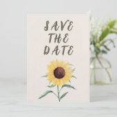 Retro Pastelkleur Daisy Wedding Save The Date (Staand voorkant)