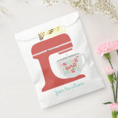 Retro Pastelkleurige Backgeest Helder Kerstfeest  Bedankzakje (Gezegeld)