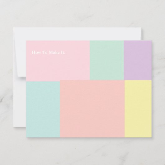 Retro pastelrecept Kaart (Achterkant)
