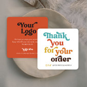 Retro Pastels Small Business Hartelijk dank voor u Notitiekaartje