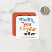 Retro Pastels Small Business Hartelijk dank voor u Notitiekaartje (Voorkant / Achterkant in situ)