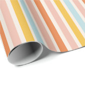 Retro pastelstreep  stijl inpakpapier (Rol Hoek)