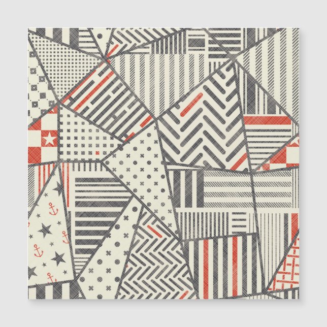 Retro Patchwork: Abstract geometrisch ontwerp (Voorkant)