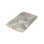 Retro Patchwork: Abstract geometrisch ontwerp Badmat (Gekanteld)