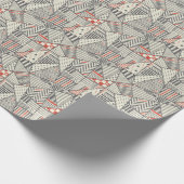 Retro Patchwork: Abstract geometrisch ontwerp Cadeaupapier (Hoek)