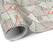 Retro Patchwork: Abstract geometrisch ontwerp Cadeaupapier (Rol Hoek)