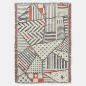 Retro Patchwork: Abstract geometrisch ontwerp Deken (Voorkant Verticaal)