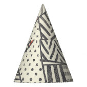 Retro Patchwork: Abstract geometrisch ontwerp Feesthoedjes (Voorkant)