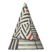 Retro Patchwork: Abstract geometrisch ontwerp Feesthoedjes (Rechts)