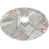 Retro Patchwork: Abstract geometrisch ontwerp Kerstboom Rok (Gekanteld)