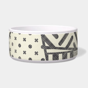 Retro Patchwork: Abstract geometrisch ontwerp Voerbakje