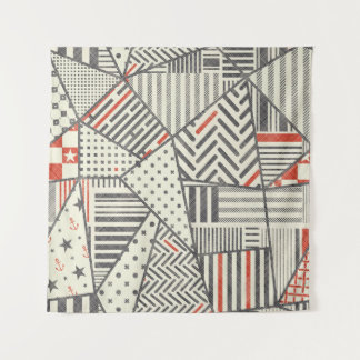 Retro Patchwork: Abstract geometrisch ontwerp Wandkleed